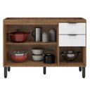 Ver imagem 3 de Balcão para Pia Firenze 120 Cm Amêndola Branco - Demóbile