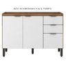 Balcão para Pia Firenze 120 cm Amêndola Branco - Demóbile - 2
