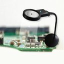 Ver imagem 4 de Lupa Bancada Luminaria Aumento 10 Leds Bifocal 3x 4,5x Aumento Mesa Bancada Estetica Eletronica Arti