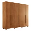 Ver imagem 1 de Guarda-Roupa Casal 100% MDF 6 Portas e 4 Gavetas com Pés 220cm Multimóveis CR35511 Madeirado