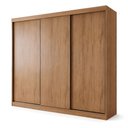 Ver imagem 3 de Guarda Roupa Casal Premium Itália 205,9cm 3 Portas 4 Gavetas Yescasa Marrom/Carvalho