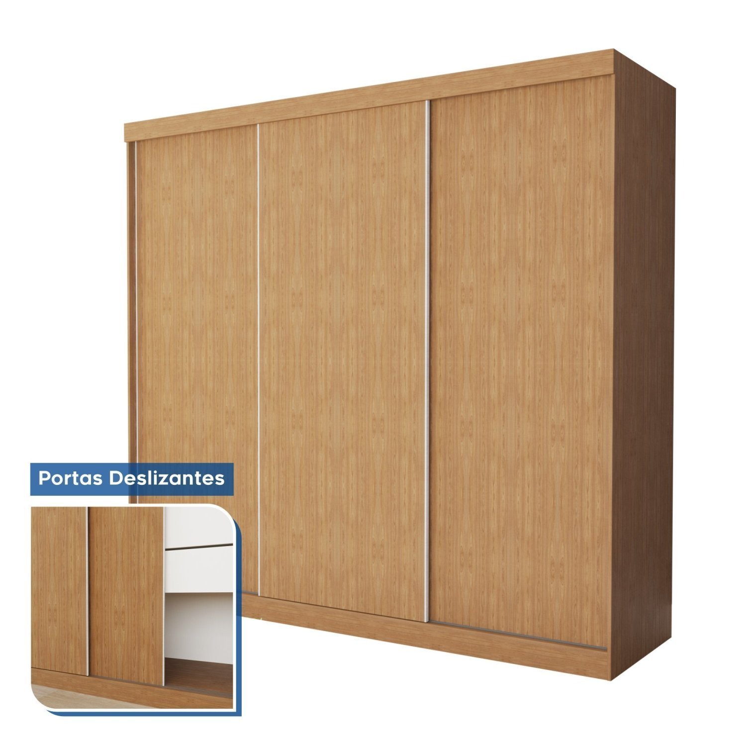 Guarda Roupa Casal Premium Itália 205,9cm 3 Portas 4 Gavetas Espresso Móveis - 10