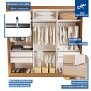 Ver imagem 7 de Guarda Roupa Casal Premium Itália 205,9cm 3 Portas 4 Gavetas Yescasa