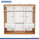 Ver mais imagens de Guarda Roupa Casal Premium Itália 205,9cm 3 Portas 4 Gavetas Yescasa