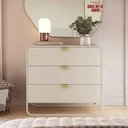 Ver imagem 1 de Comoda 3 Gav Luna 90 cm Offwhite - 28068