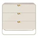 Ver imagem 4 de Comoda 3 Gav Luna 90 cm Offwhite - 28068