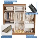 Ver imagem 6 de Guarda  Roupa Casal Premium Evidence 205,9cm com Espelho 3 Portas 4 Gavetas Minastex       