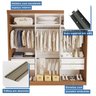 Guarda  Roupa Casal Premium Evidence 205,9cm com Espelho 3 Portas 4 Gavetas Minastex        - 6