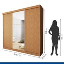 Ver imagem 5 de Guarda Roupa Casal Premium Evidence 205,9cm com Espelho 3 Portas 4 Gavetas Yescasa Marrom/Carvalho