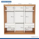 Ver mais imagens de Guarda Roupa Casal Premium Evidence 205,9cm com Espelho 3 Portas 4 Gavetas Yescasa Marrom/Carvalho