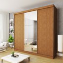 Ver imagem 1 de Guarda Roupa Casal Premium Evidence 205,9cm com Espelho 3 Portas 4 Gavetas Yescasa Marrom/Carvalho