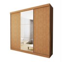 Ver imagem 4 de Guarda Roupa Casal Premium Evidence 205,9cm com Espelho 3 Portas 4 Gavetas Yescasa Marrom/Carvalho