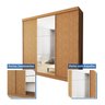 Guarda  Roupa Casal Premium Evidence 205,9cm com Espelho 3 Portas 4 Gavetas Minastex        - 10