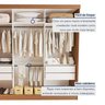 Guarda Roupa Casal Premium Isabela 205,9cm com Espelho 3 Portas 4 Gavetas Minastex        - 7