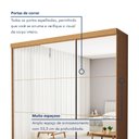 Ver imagem 3 de Guarda Roupa Casal Premium Isabela 205,9cm com Espelho 3 Portas 4 Gavetas Yescasa Marrom/Carvalho