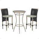 Ver imagem 1 de Mesa Bistrô com 2 Banquetas Roma Fendi Corda Náutica Estofado 3 Trama Original