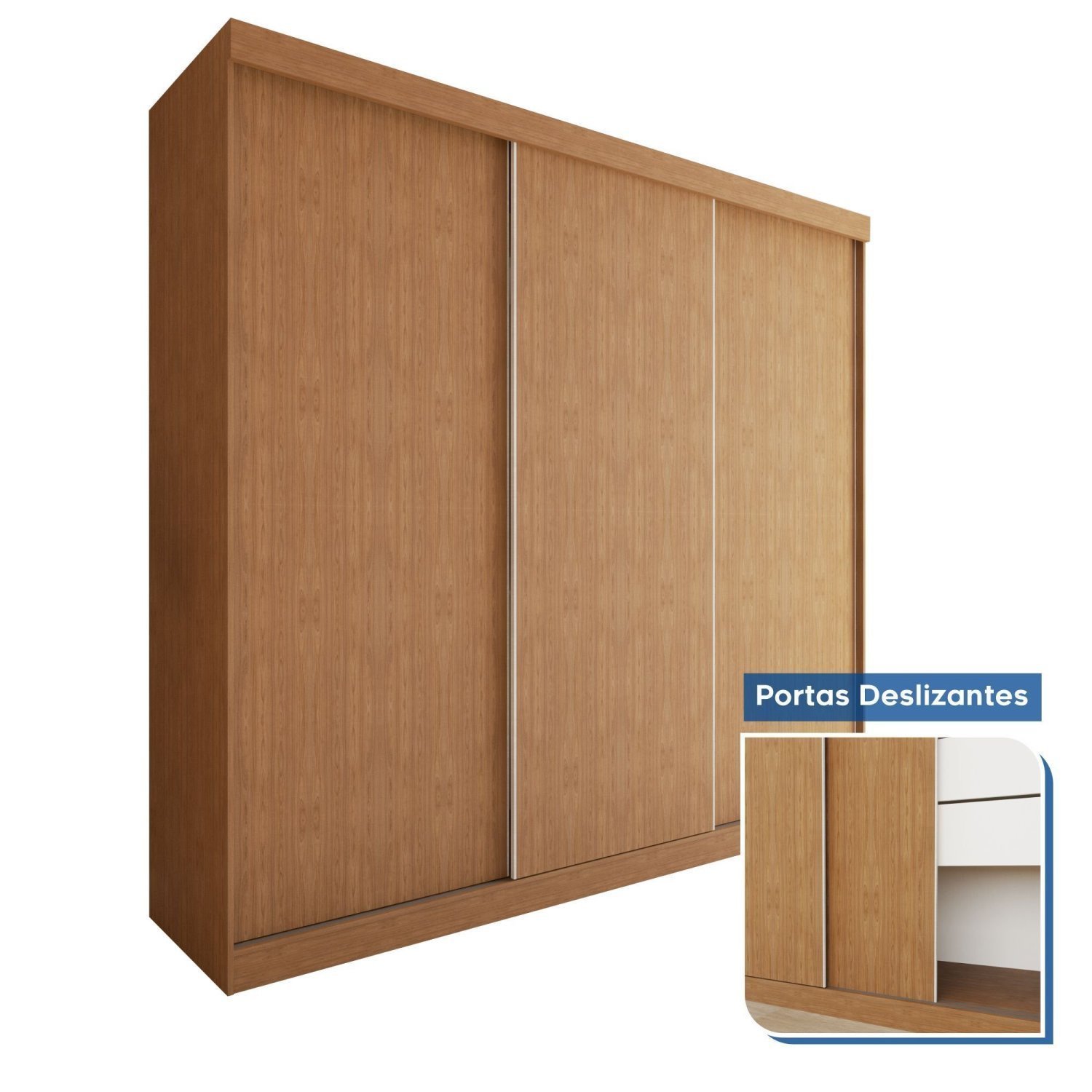 Guarda Roupa Casal Premium Cronos 205,9cm 3 Portas 4 Gavetas Minastex - 10