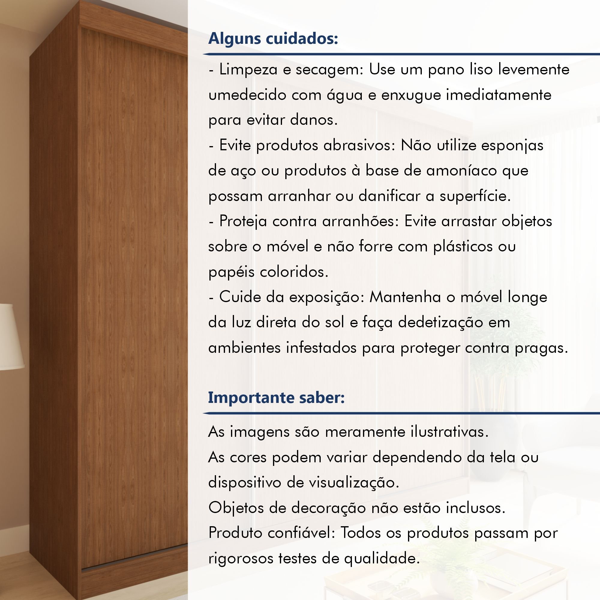 Guarda Roupa Casal Premium Cronos 205,9cm 3 Portas 4 Gavetas Minastex - 10