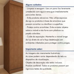 Guarda Roupa Casal Premium Cronos 205,9cm 3 Portas 4 Gavetas Minastex - 10
