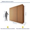 Guarda Roupa Casal Premium Cronos 205,9cm 3 Portas 4 Gavetas Minastex - 8