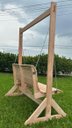 Ver imagem 4 de Pérgola com Banco Balanço para Jardim de Madeira Eucalipto Natural 1,70x1,0 Metro - Modelo Tannat