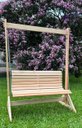 Ver imagem 1 de Pérgola com Banco Balanço para Jardim de Madeira Eucalipto Natural 1,70x1,0 Metro - Modelo Tannat