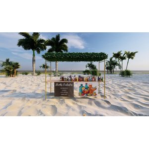 Gazebo Telado Pergolado Dourado para Decorar com Flores, 250cm Portátil e Desmontável