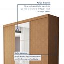 Ver imagem 3 de Guarda Roupa Casal Premium Barcelona 205,9cm com Espelho 3 Portas 4 Gavetas Yescasa Marrom/Carvalho