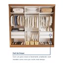 Ver imagem 7 de Guarda Roupa Casal Premium Barcelona 205,9cm com Espelho 3 Portas 4 Gavetas Yescasa Marrom/Carvalho