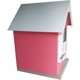 Casinha Infantil Boneca Compacta 1,00 x 1,00 em MDF - Rosa/ Branco - 4