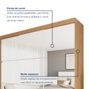 Ver imagem 3 de Guarda Roupa Casal Premium Rennes 205,9cm com Espelho 3 Portas 4 Gavetas Yescasa Marrom/Carvalho