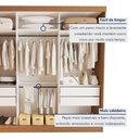 Ver imagem 7 de Guarda Roupa Casal Premium Rennes 205,9cm com Espelho 3 Portas 4 Gavetas Minastex