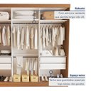 Ver imagem 5 de Guarda Roupa Casal Premium Rennes 205,9cm com Espelho 3 Portas 4 Gavetas Minastex