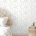 Ver imagem 1 de Papel de Parede Adesivo Flores Delicadas Lavável Fosco 3m