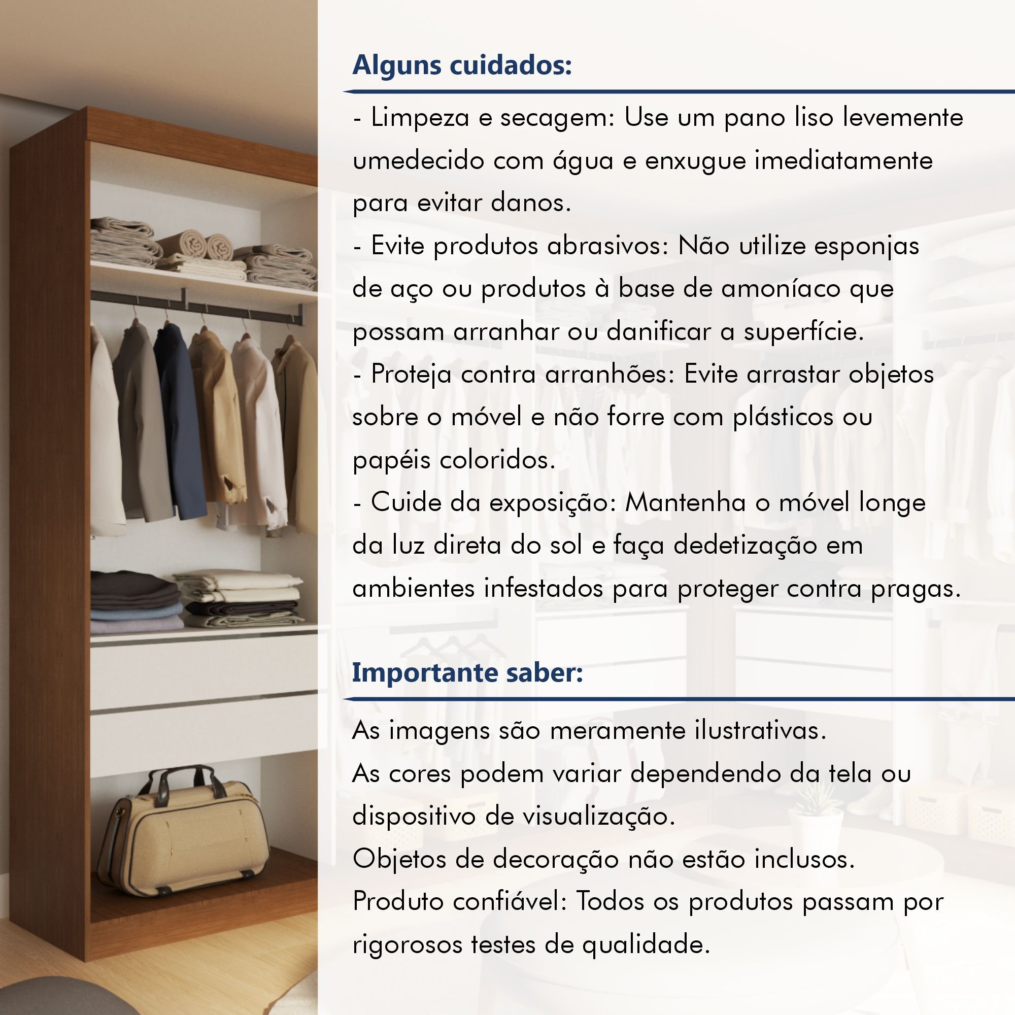 Closet Casal sem Portas 8 Gavetas Paris Duo Premium - 10