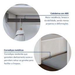 Closet Casal sem Portas 8 Gavetas Paris Duo Premium - 7