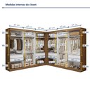 Ver imagem 4 de Closet Casal sem Portas 8 Gavetas Paris Duo Premium Yescasa