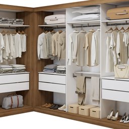 Closet Casal sem Portas 8 Gavetas Paris Duo Premium - 5