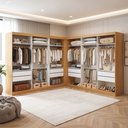Ver imagem 1 de Closet Casal sem Portas 8 Gavetas Paris Duo Premium Yescasa Marrom/Carvalho