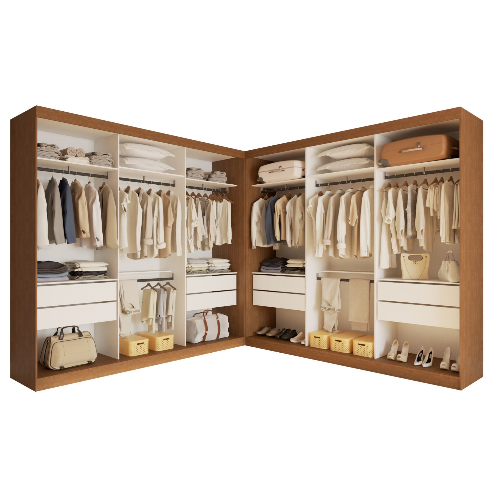 Closet Casal sem Portas 8 Gavetas Paris Duo Premium - 11