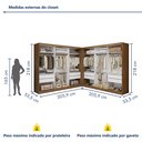 Ver imagem 3 de Closet Casal sem Portas 8 Gavetas Paris Duo Premium