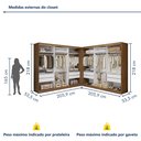 Ver imagem 3 de Closet Casal sem Portas 8 Gavetas Paris Duo Premium Yescasa