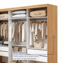 Ver imagem 4 de Closet Casal sem Portas 8 Gavetas Paris Duo Premium Yescasa Marrom/Carvalho