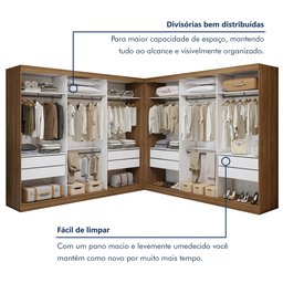 Closet Casal sem Portas 8 Gavetas Paris Duo Premium - 11