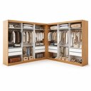Ver imagem 2 de Closet Casal sem Portas 8 Gavetas Paris Duo Premium Yescasa Marrom/Carvalho