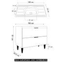 Ver imagem 4 de Balcão de Cozinha com Pia Inox 100cm Pérola Z34 Freijó/grafite - Mpozenato