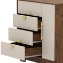 Ver imagem 2 de Cômoda Sapateira para Quarto 1 Porta 4 Gavetas Paraty V01 Imbuia Fendi - Lyam Decor