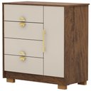 Ver imagem 4 de Cômoda Sapateira para Quarto 1 Porta 4 Gavetas Paraty V01 Imbuia Fendi - Lyam Decor