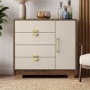 Ver imagem 5 de Cômoda Sapateira para Quarto 1 Porta 4 Gavetas Paraty V01 Imbuia Fendi - Lyam Decor