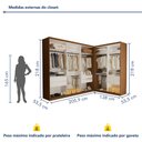 Ver imagem 7 de Closet Casal sem Portas 2 Módulos 6 Gavetas França